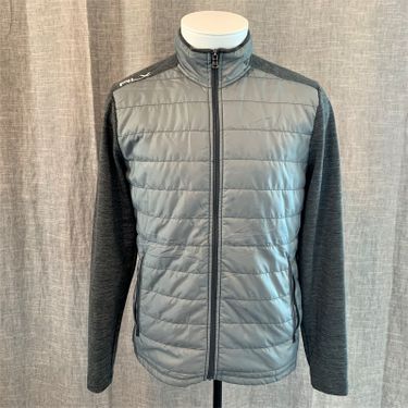 RLX Ralph Lauren Stretch Zip Up Athletic Casual Jacket Gray - M
