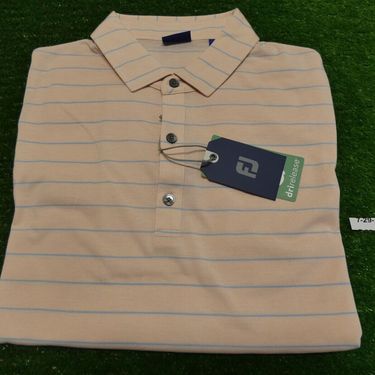 FootJoy Men's Athletic Fit Stripe DriRelease Shell Pink Golf Shirt Large 29625