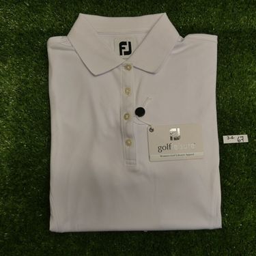 FootJoy Women's Performance Design Solid Golf Shirt White Medium 27066