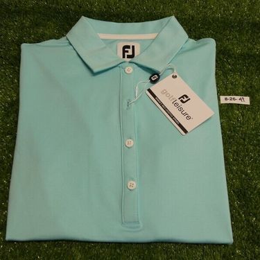 FootJoy Womens Solid Lisle Golf Shirt Aqua Blue Small 30627