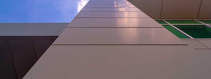 Metal roofing on a building