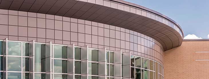 Colorful prepainted metal building design