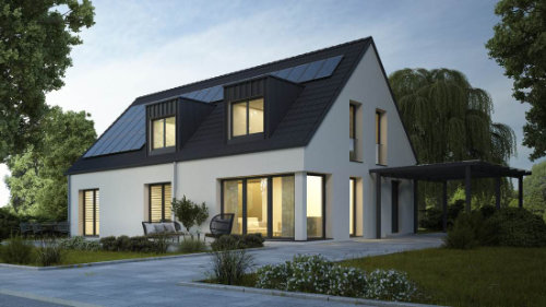 House with a durable, recyclable metal roof