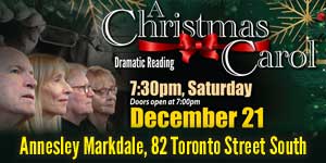 A Christmas Carol dramatic reading December 21