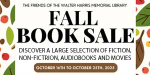 Friends of the Walter Harris Memorial Library 2025 Fall Book Sale
