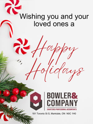 Bowler and Company wish you Happy Holidays.