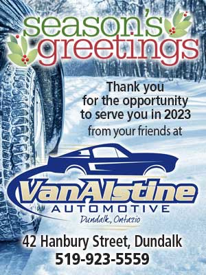 VanAlstine Automotive Christmas Greeting ad