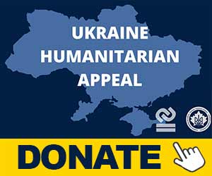 Donate to Ukraine Humanitarian Appeal ad.