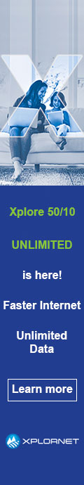 Unlimited data internet Xplorenet ad