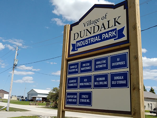 Dundalk industrial park sign.