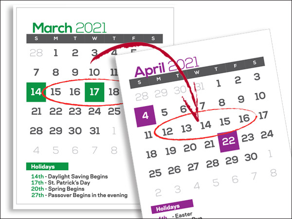 March Break changed to April calendar