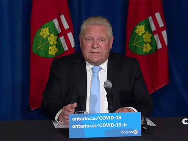 Ontario Premier Doug Ford at press conference