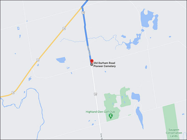 Old Durham Road Black Cemetery location