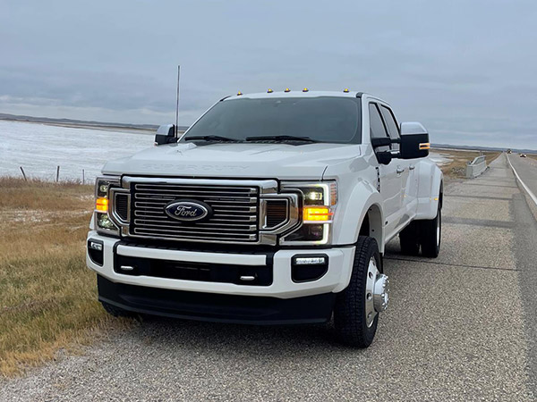 White pick up truck which was stolen.