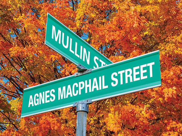 Agnes Macphail Street sign