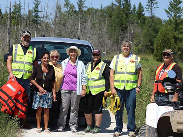 Volunteers pose at Chatsworth Marsh