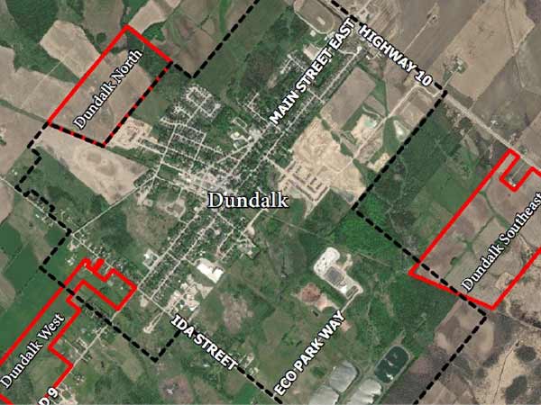 Zoning map of Southgate Township showing future FLATO developments