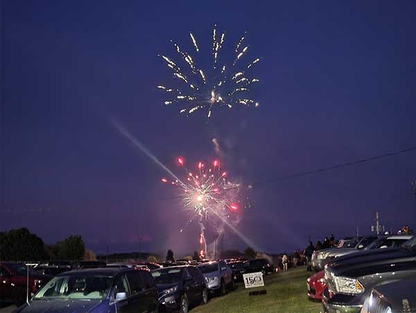 Fireworks on Canada Day in Durham, 2022