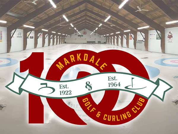 Markdale Golf and Curling Club 100 year anniversary logo