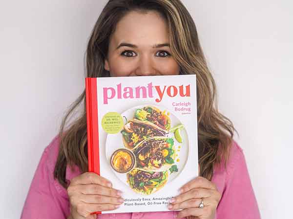 Plantyou book held by author Carleigh Bodrug.