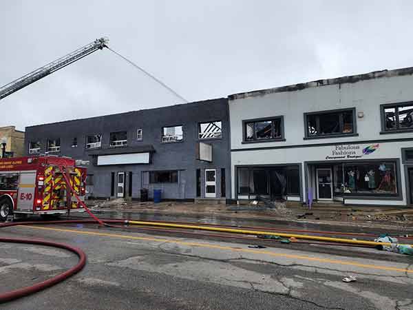 South Grey News | Downtown Hanover fire scene