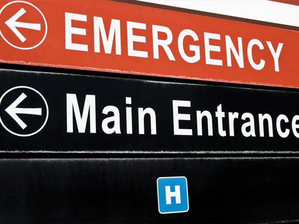 Hospital Emergency sign