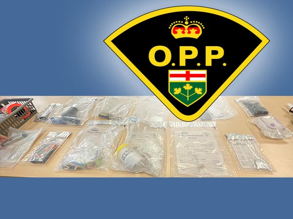 Drugs in plastic bags, break in tools.