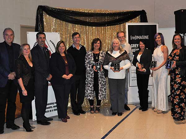 2022 Grey Highlands Chamber of Commerce Business Awards winners and presenters