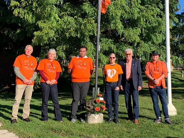 Grey Highlands Councillors pose for Orange Shirt Day
