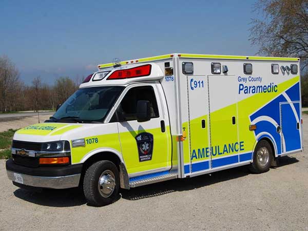 Grey County ambulance vehicle.