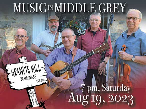 Granite Hill Bluegrass, Saturday, August 19, 2023