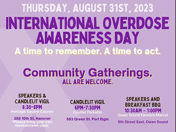 International Overdose Awareness Day - 2023 poster.