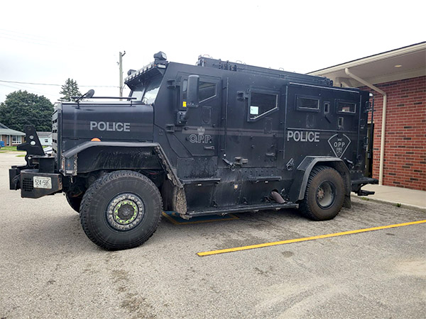 OPP tactical vehicle in Dundalk.