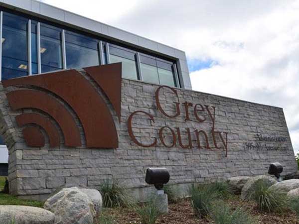 Grey County building and outdoor sign