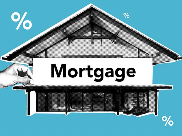 House with mortgage sign