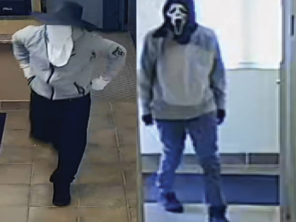 Two masked suspects