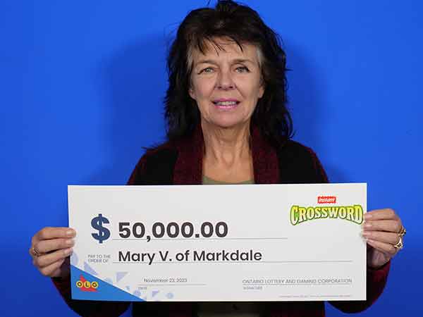 Mary Vandersluis winner of 50,000