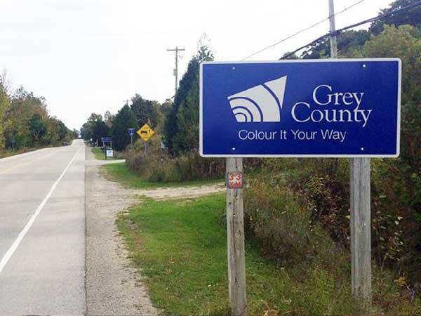 Grey County road sign