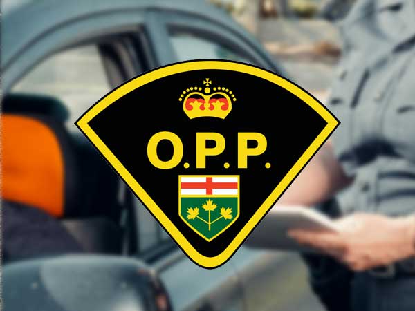 OPP logo on top of traffic stop background