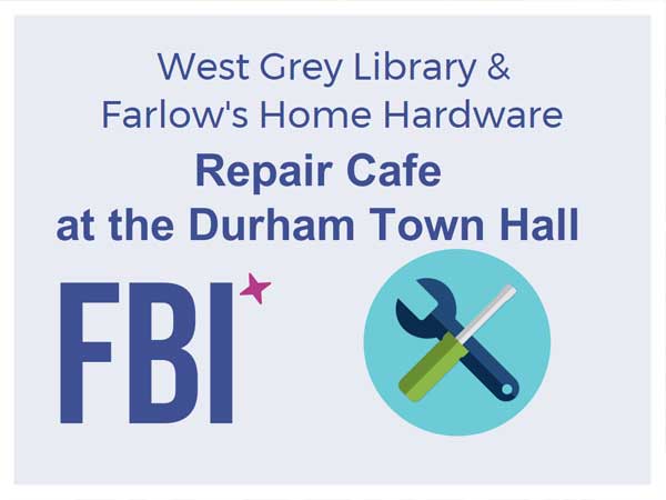 West Grey Library Repair Cafe graphic.