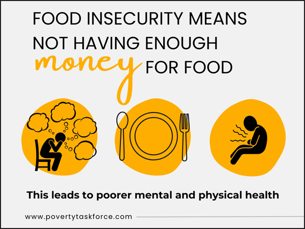 Food insecurity means not having enough money for food