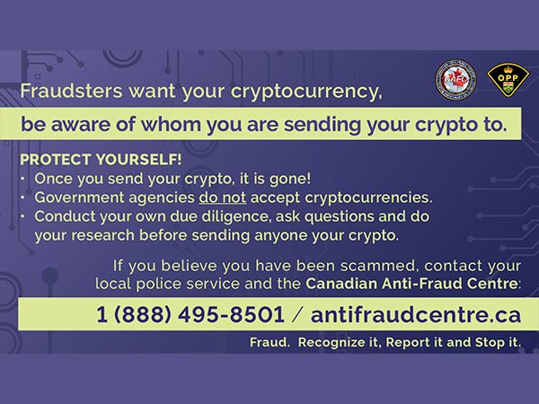 Crypto currency fraud warning.