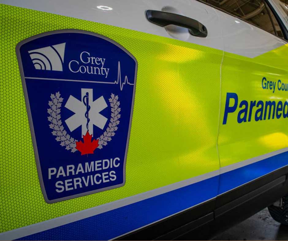 Grey County Paramedics vehicle