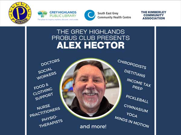 The Grey Highlands Probus Club presents Alex Hector