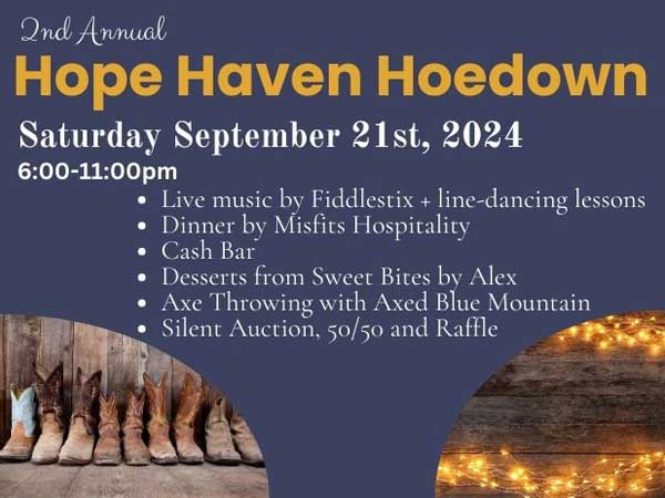 Hope Haven Hoedown September 21, 2024