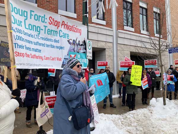 Health Coalitions protest in Orangeville