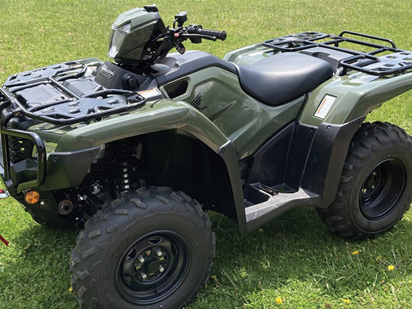 Green ATV which was stolen.