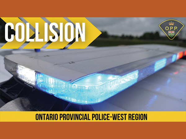 Collision graphic - with lights on police car.