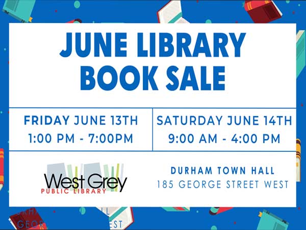 June Library Book Sale poster