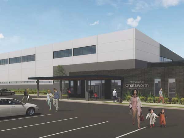 Chatsworth Community Hub building artist's rendering